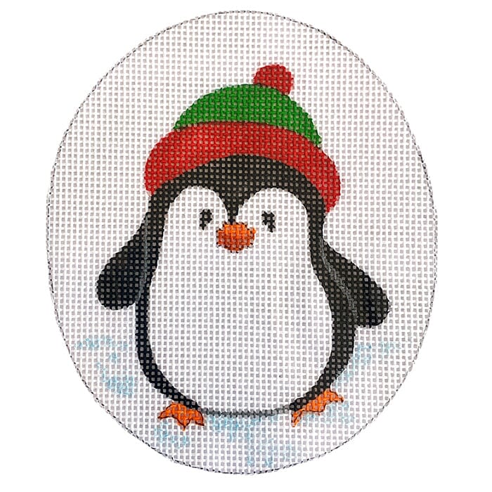 Penguin with Stitch Guide - Little Bits Painted Canvas Patricia Sone 