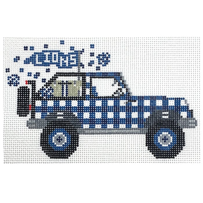 Penn State Jeep Painted Canvas Wipstitch Needleworks 