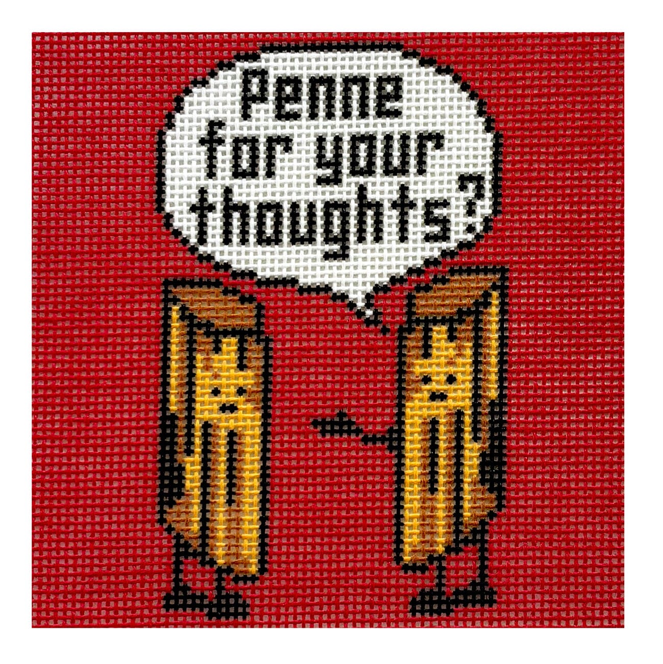 Penne for Your Thoughts Printed Canvas Ziggy Stitches  - 1
