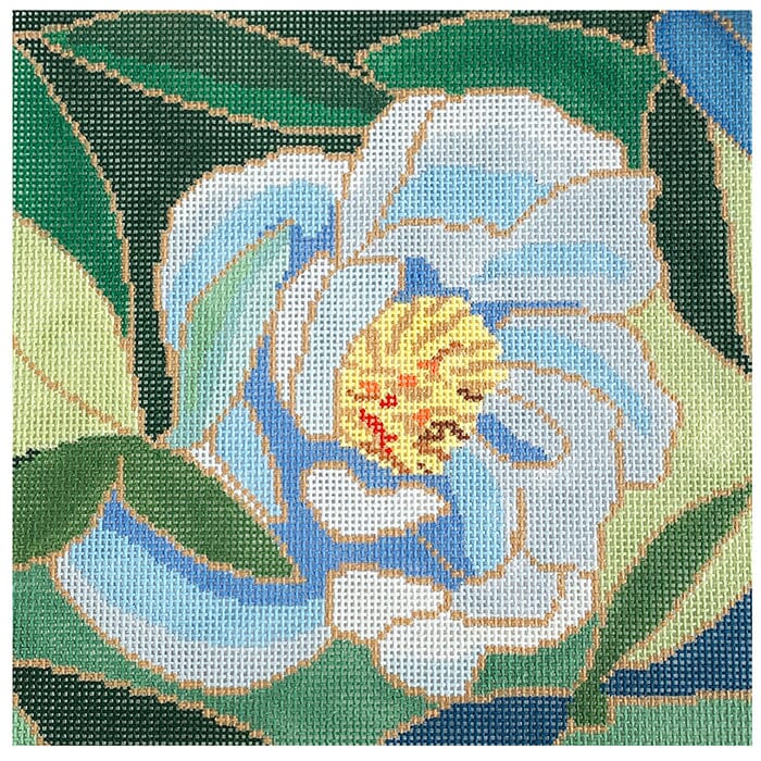 Peony No. 1 Painted Canvas Blue Ridge Stitchery 