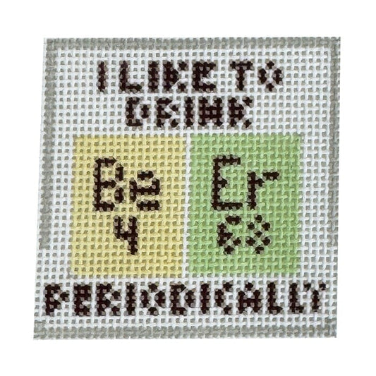Periodically Beer (cozy insert) Painted Canvas Fire and Iris 