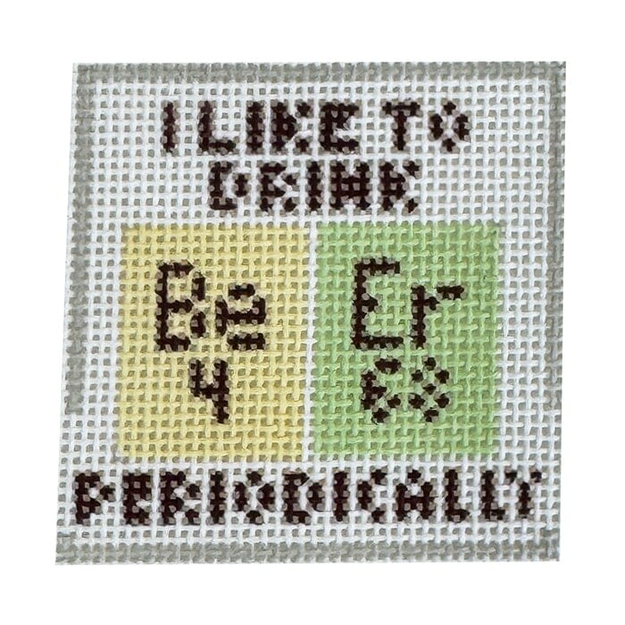 Periodically Beer (cozy insert) Painted Canvas Fire and Iris 
