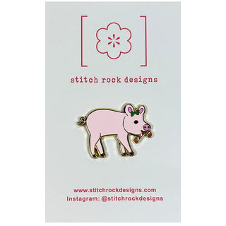 Petunia the Pig Needleminder Accessories Stitch Rock Designs 
