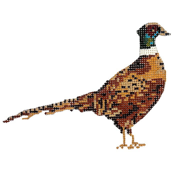 Pheasant Profile Painted Canvas The Gingham Stitchery  - 1