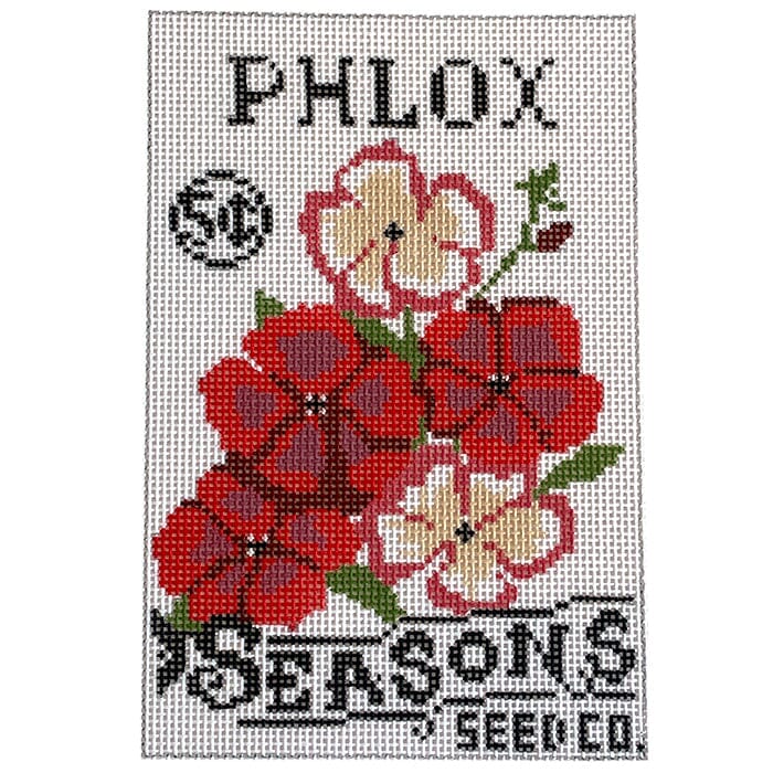 Phlox Seed Packet Painted Canvas Laura Love Designs  - 1
