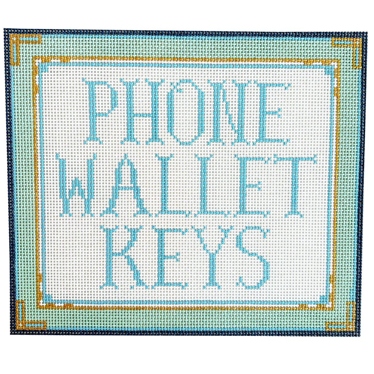 Phone Wallet Keys Painted Canvas POP Needle Arts  - 1