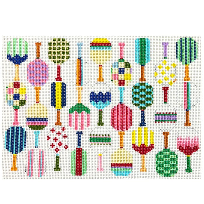 Pickle Paddle Party Painted Canvas Mopsey Designs  - 1