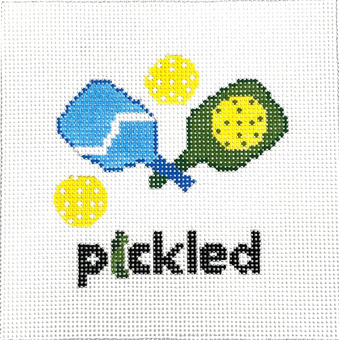 Pickled Square Painted Canvas KCN Designers  - 1
