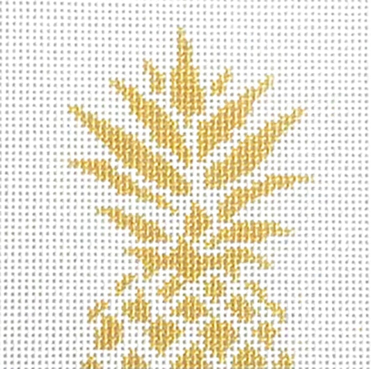 Pineapple Insert - White Printed Canvas Two Sisters Needlepoint 