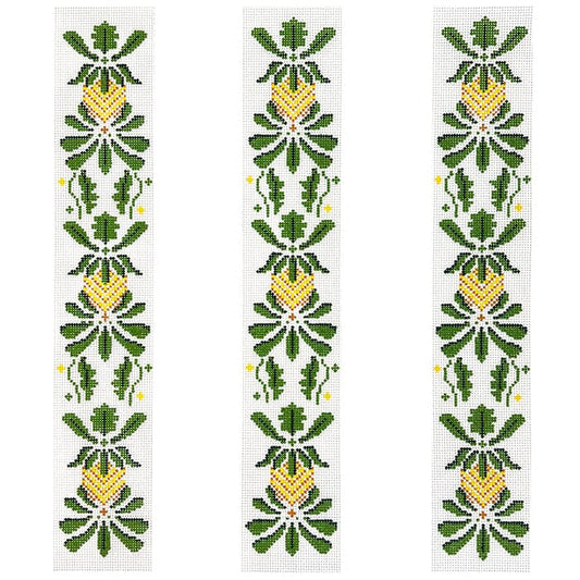 Pineapple Luggage Straps Painted Canvas The Meredith Collection 