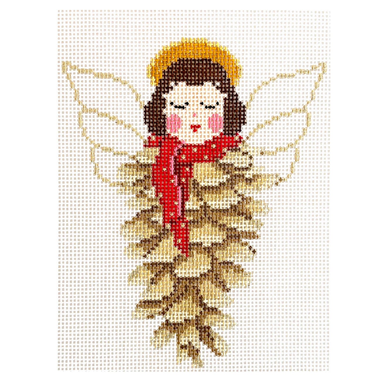 Pinecone, Angel Painted Canvas Susan Roberts Needlepoint Designs Inc.  - 1