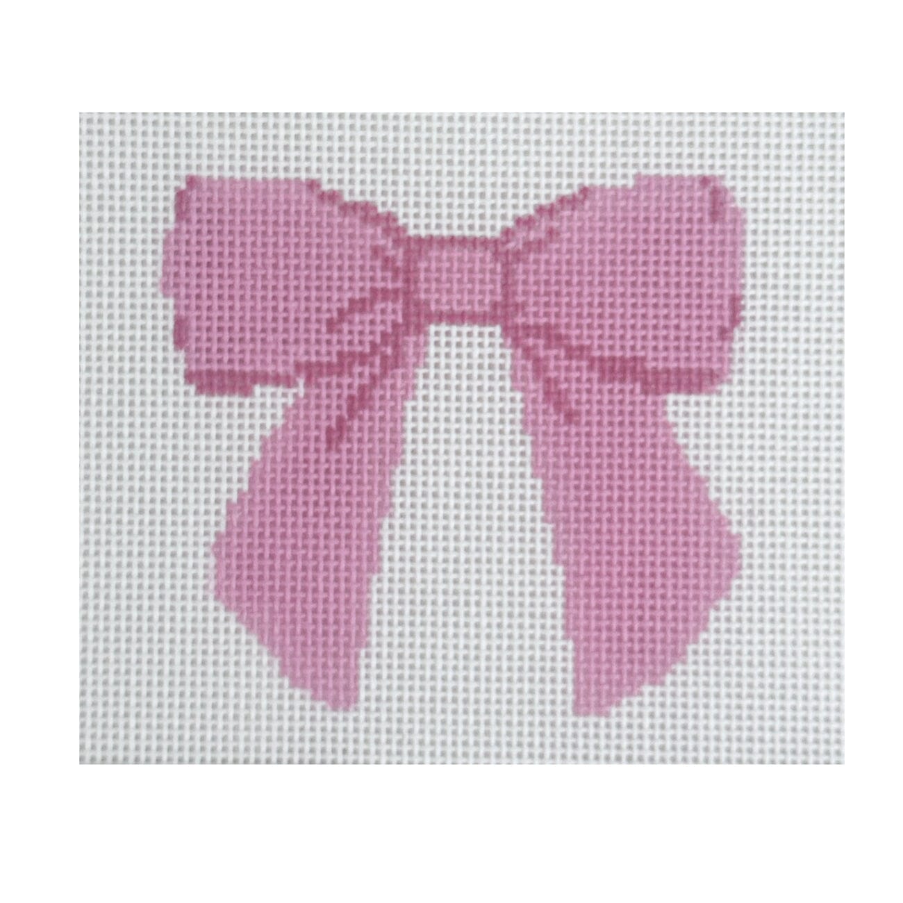 Pink Bow Painted Canvas Atlantic Blue Canvas  - 1