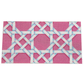 Pink Caning Insert Printed Canvas Two Sisters Needlepoint 
