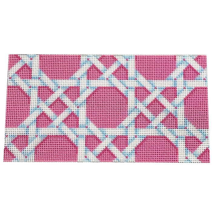 Pink Caning Insert Printed Canvas Two Sisters Needlepoint 
