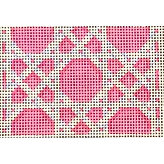 Pink Caning Small Insert Painted Canvas Two Sisters Needlepoint 