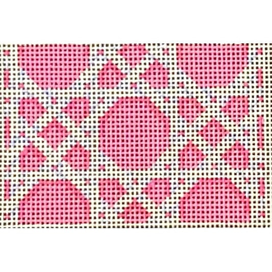 Pink Caning Small Insert Painted Canvas Two Sisters Needlepoint 