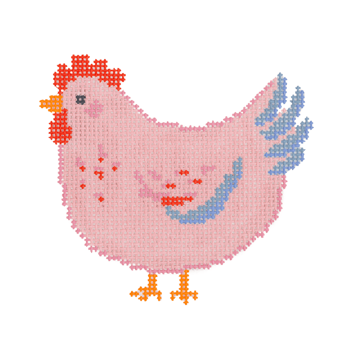 Pink Chicken Painted Canvas Arden Gray Co.  - 1