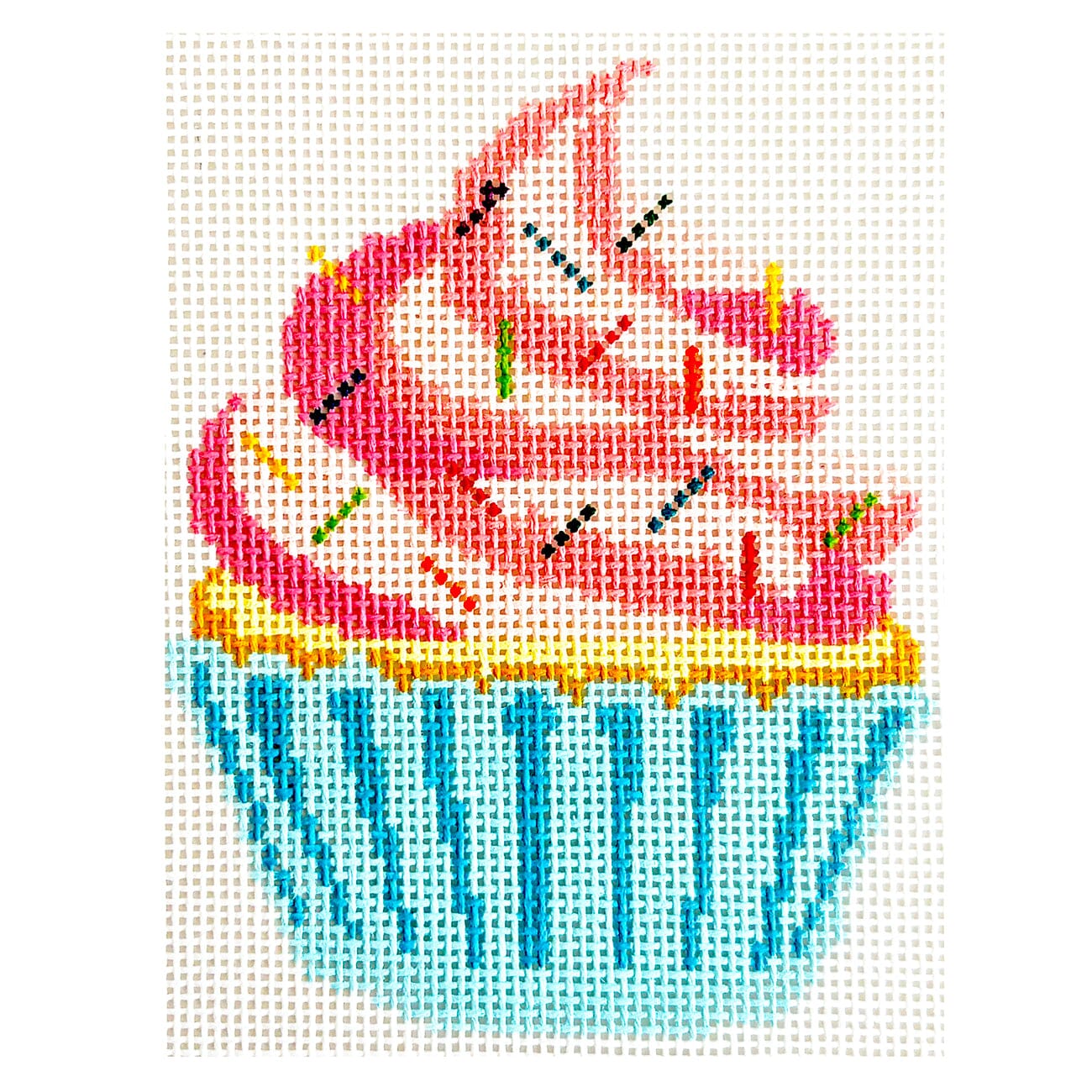 Pink Cupcake Painted Canvas Blueberry Point Canvas  - 1
