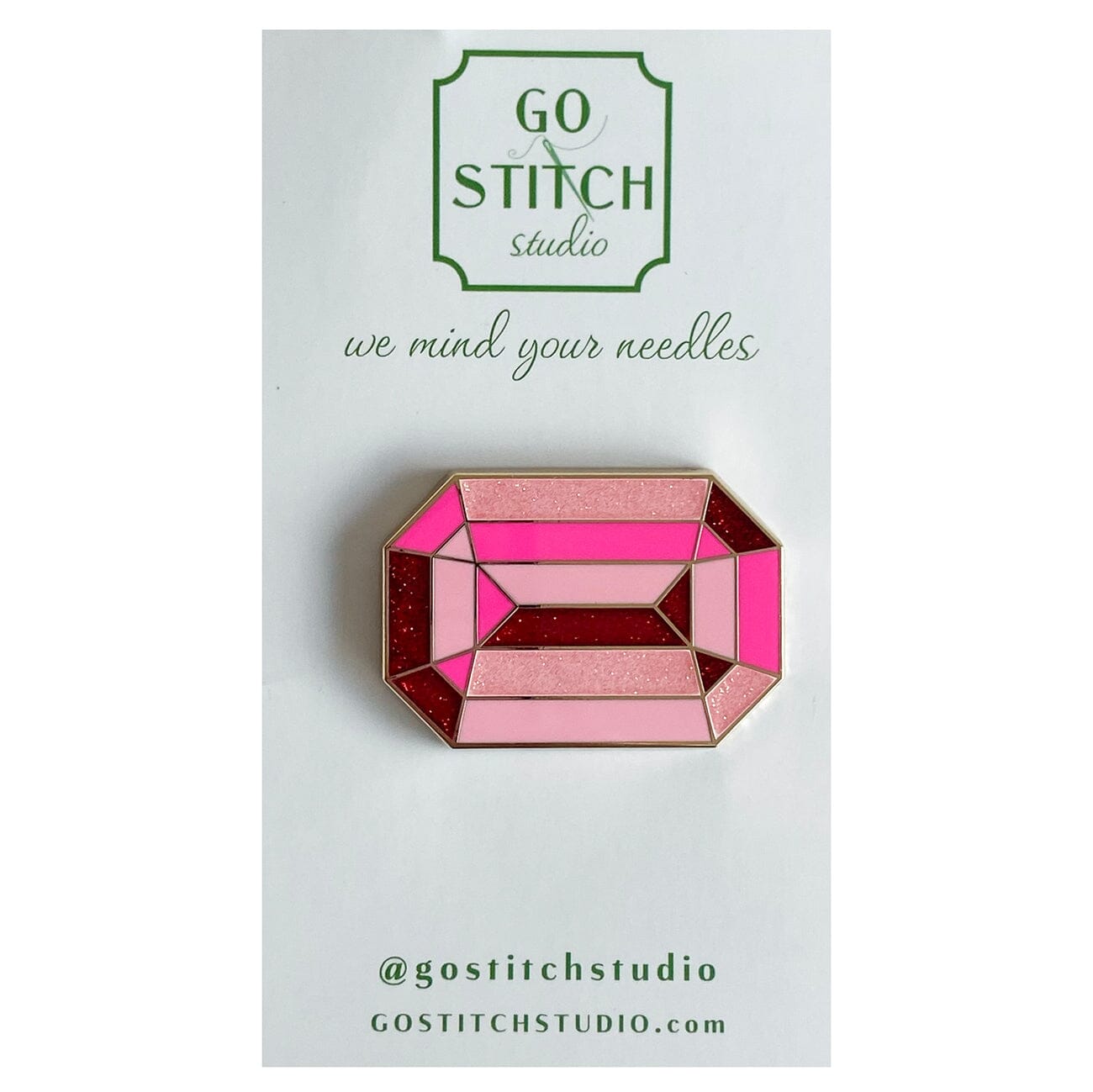 Pink Diamond Needle Minder Accessories Go Stitch Studio  - 1