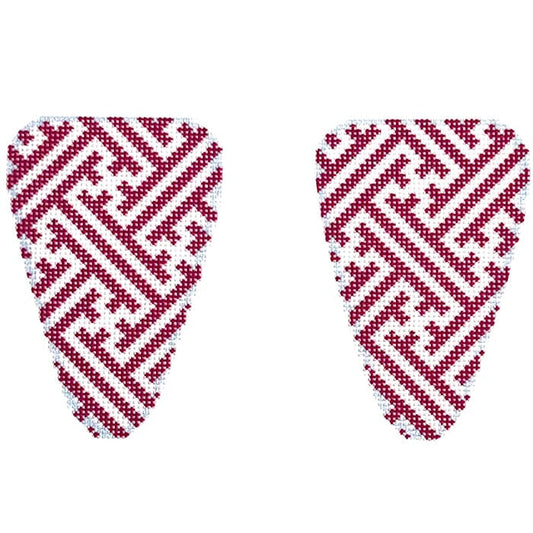 Pink Fretwork Scissor Case Printed Canvas Two Sisters Needlepoint 