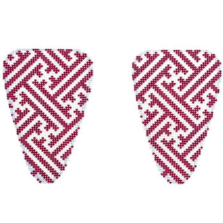 Pink Fretwork Scissor Case Printed Canvas Two Sisters Needlepoint 
