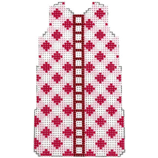 Pink Gingham Shift Printed Canvas Two Sisters Needlepoint 
