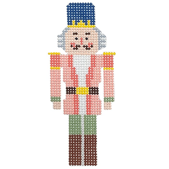 Pink Nutcracker Ornament Painted Canvas Coco Frank Studio  - 1