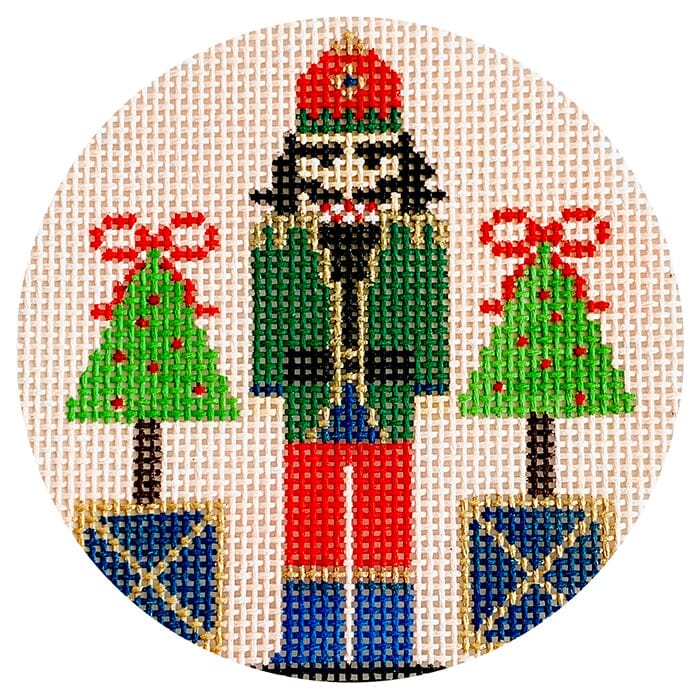 Pink Nutcracker Round Painted Canvas KCN Designers  - 1