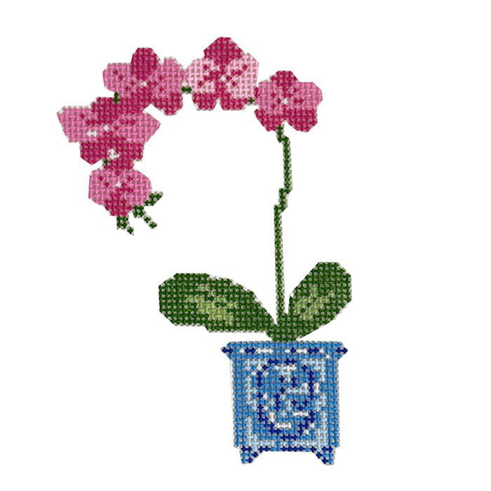 Pink Orchid in Chinoiserie Vase Printed Canvas CAM Designs  - 1