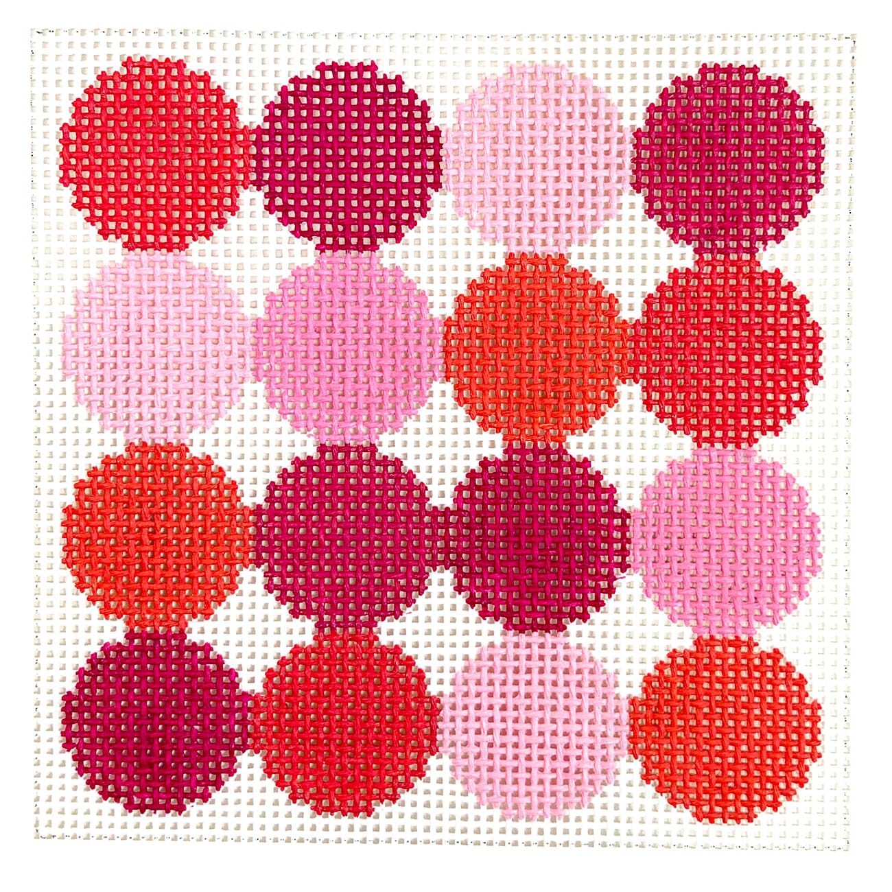 Pink Sampler 5x5 Painted Canvas Elizabeth Crane Swartz Designs  - 1