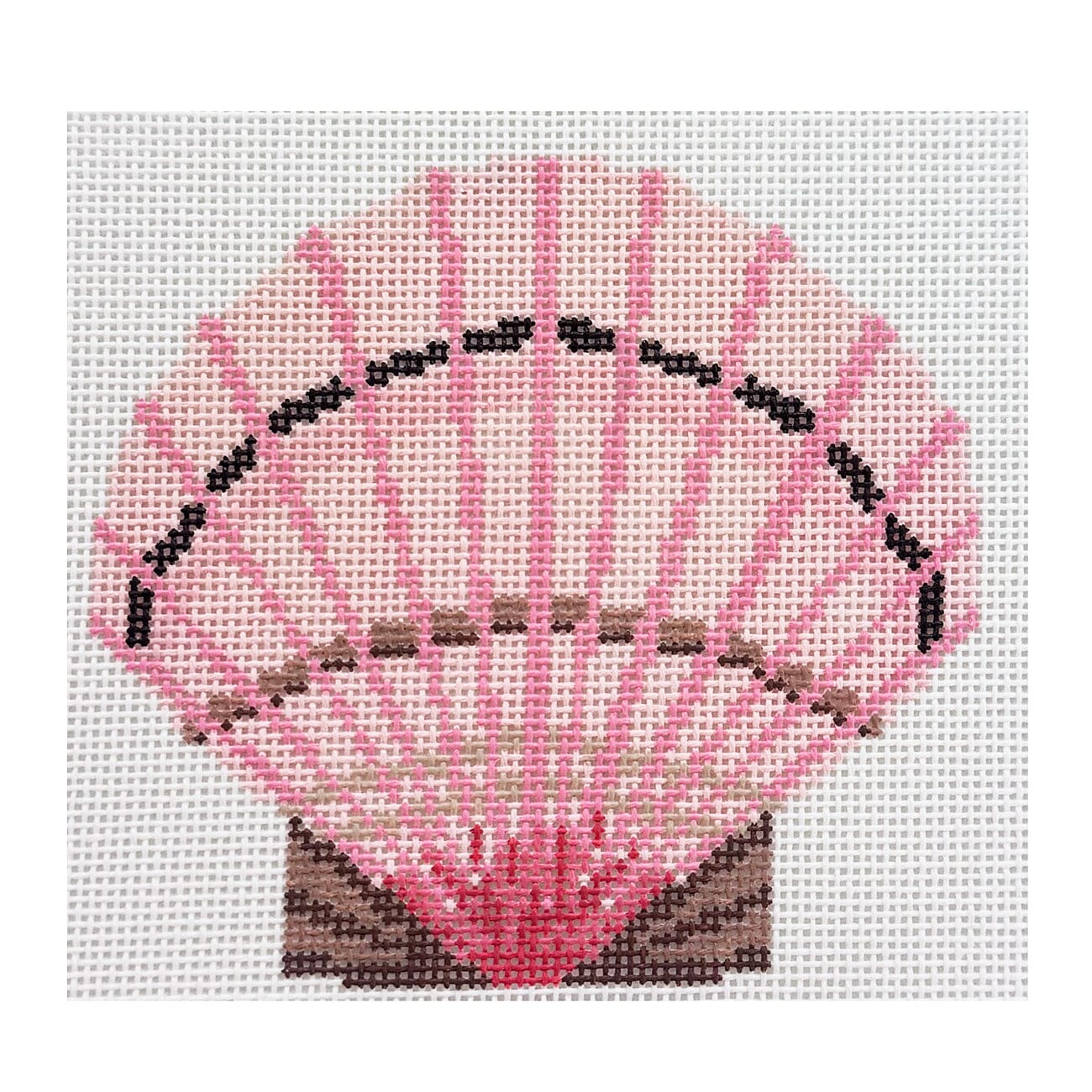 Pink Scallop Shell Painted Canvas Ann Kaye Studio  - 1