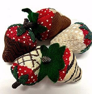 Plain Strawberry 3D Painted Canvas The Meredith Collection  - 2