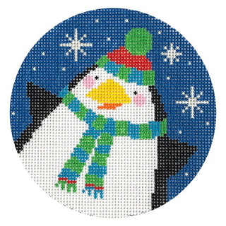 Playful Penguin Painted Canvas Lauren Bloch Designs 
