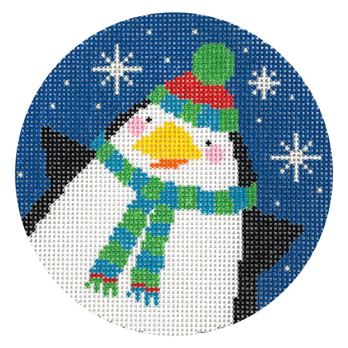 Playful Penguin Painted Canvas Lauren Bloch Designs 
