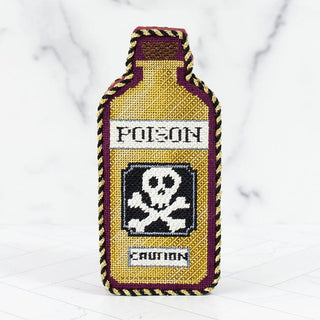 Poison Bottle   Poison with Stitch Guide Painted Canvas Kirk & Bradley 

