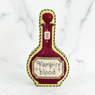 Poison Bottle   Vampire Blood with Stitch Guide Painted Canvas Kirk & Bradley 
