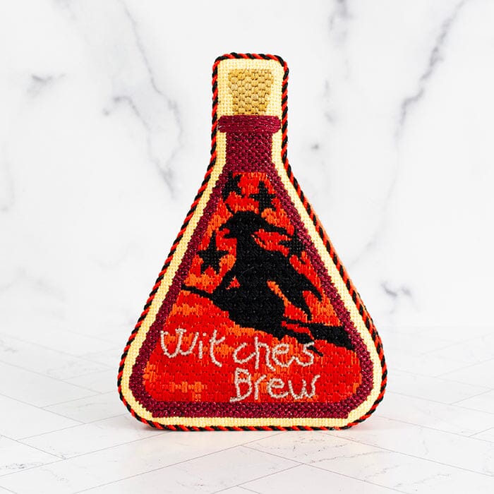 Poison Bottle   Witches Brew with Stitch Guide Painted Canvas Kirk & Bradley 
