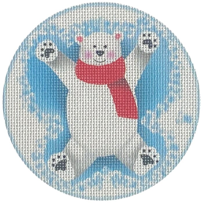 Polar Bear Snow Angel Printed Canvas Pepperberry Designs 