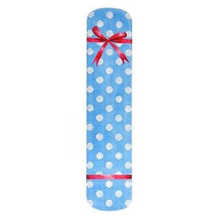Polka Dot & Bow Eyeglasses Case Blue Painted Canvas Kirk & Bradley 
