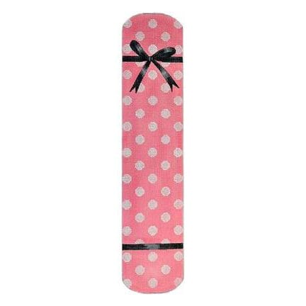 Polka Dot & Bow Eyeglasses Case Pink Painted Canvas Kirk & Bradley 