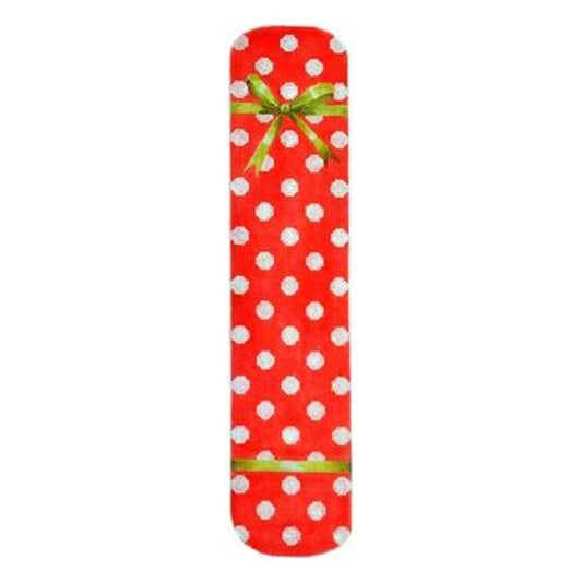 Polka Dot & Bow Eyeglasses Case Red Painted Canvas Kirk & Bradley 