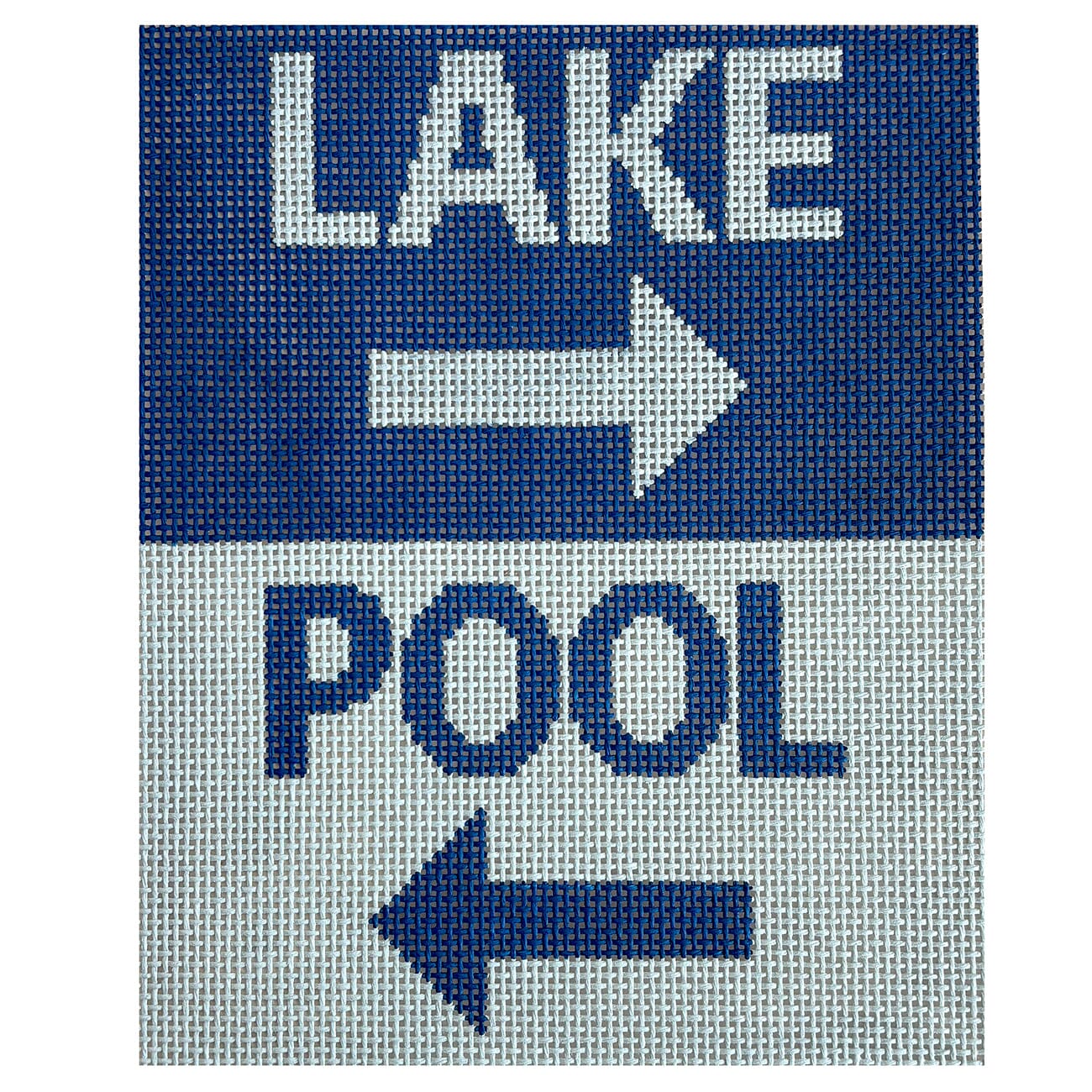 Pool or Lake Painted Canvas Maura Nolan Designs  - 1