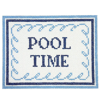 Pool Time Painted Canvas Goodpoint Needlepoint 
