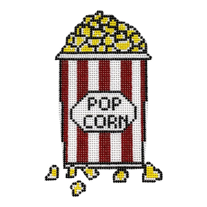 Popcorn Bucket Painted Canvas Judy Tasch  - 1