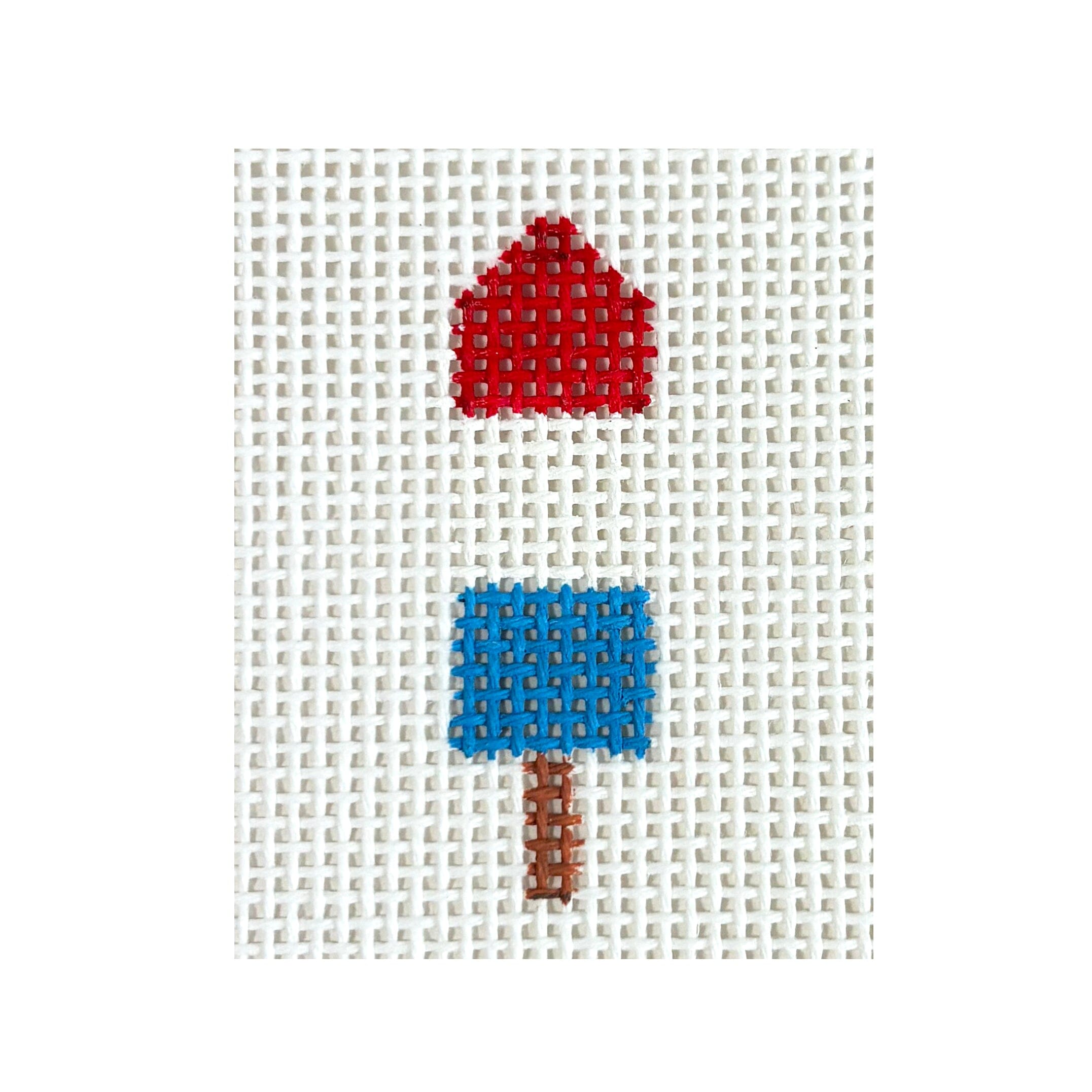 Popsicle Mini Painted Canvas MF Needlepoint 
