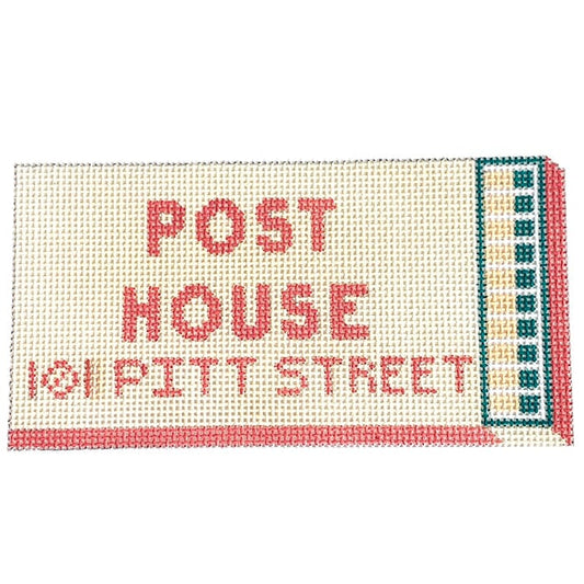 Post House Matchbox Ornament Painted Canvas Spruce Street Studio 