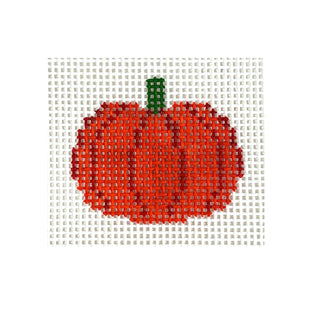 Pumpkin Mini Painted Canvas MF Needlepoint 
