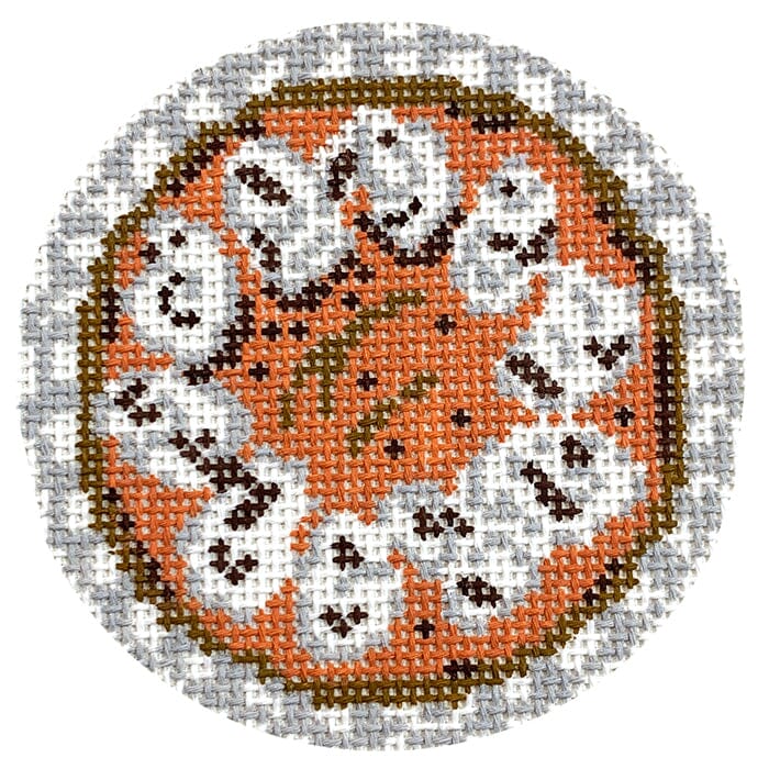 Pumpkin Pie Round Painted Canvas KCN Designers 
