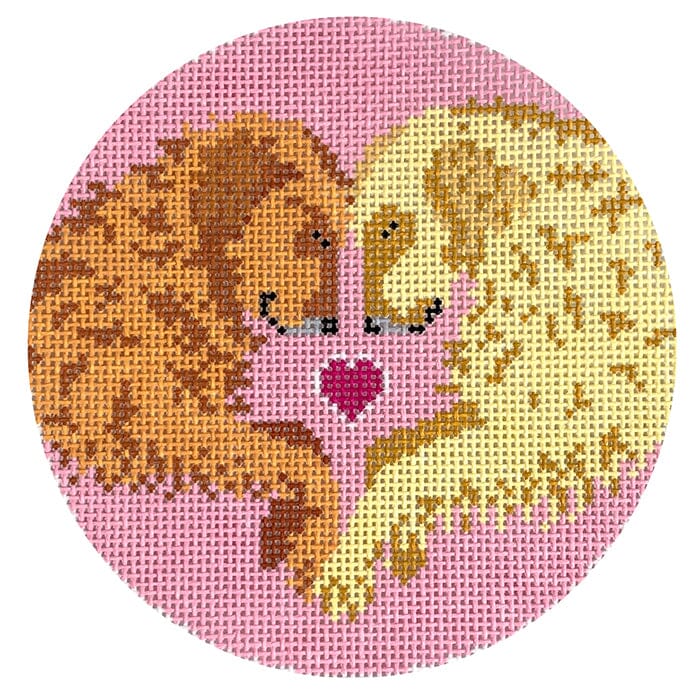 Puppy Love Round Printed Canvas PIP & Roo 