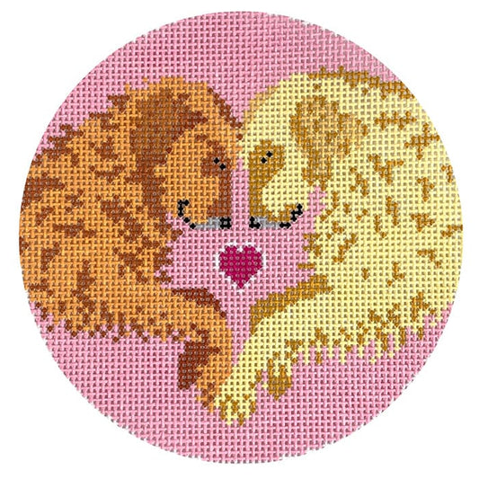 Puppy Love Round Printed Canvas PIP & Roo 